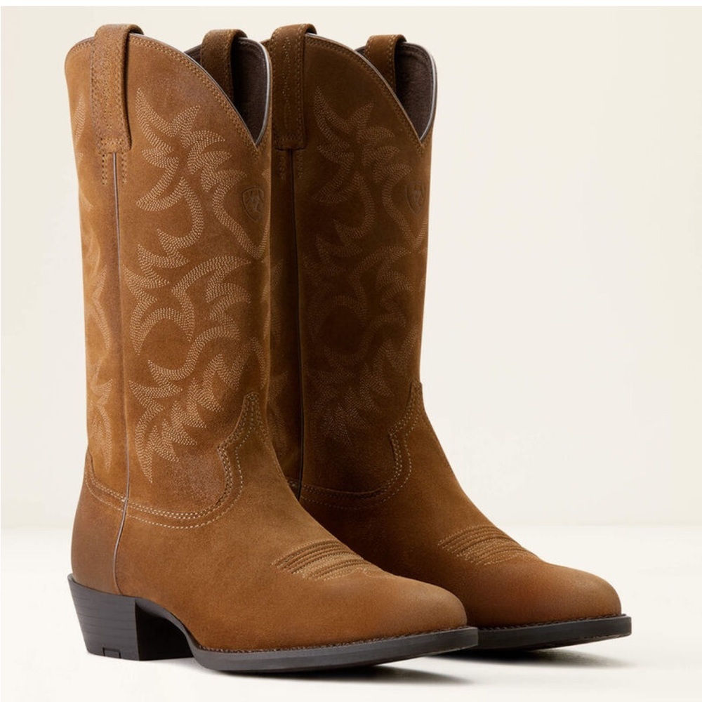 Ariat Heritage Round Toe Western Boot in Dijon Suede Women’s Size 9B